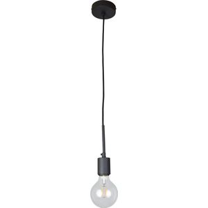 Urban Interiors Bulby Hanglamp Zwart - Stoffen snoer - 10x10x180