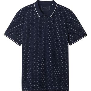 Tom Tailor Poloshirt Polo Met Allover Print 1040465xx12 34994 Mannen Maat - XXL