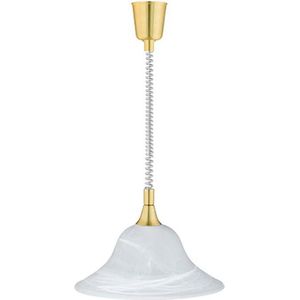 LED Hanglamp - Hangverlichting - Torna Voluna - E27 Fitting - Rond - Mat Goud - Aluminium