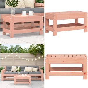 vidaXL Tuinvoetenbank 62x30x32 cm massief douglashout - Tuinvoetenbank - Tuinvoetenbanken - Voetenbank - Voetenbankje Buiten