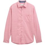 TOM TAILOR - Overhemd - Pastelrood - Regular Fit - Lange Mouw