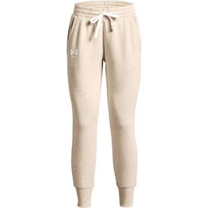 Under Armour - Rival Fleece - Joggingbroek - Bruin/Wit - Katoen
