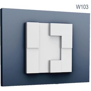 3d muurpaneel Orac Decor W103 MODERN CUBI Sierelement modern design wit
