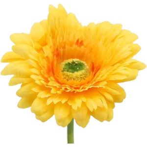 Gerbera - 62 cm - Geel - Kunstbloem - Zijde Bloem - Steelbloem