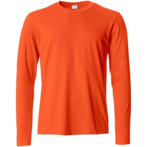 Clique - Basic-T 029033 - Diep-oranje - T-shirt - Lange Mouwen