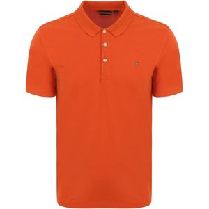 Napapijri - Ealis Polo Oranje - Regular-fit - Heren Poloshirt Maat L