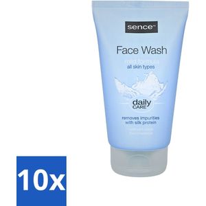 10 x Sence - Alle Huidtypes - Face Wash - Verfrissend - 150 ml - Face Wash - Gezichtsreiniging - Huidverzorging - Reinigen - Huidtype