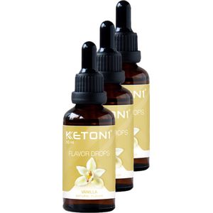 Keton1 | Flavor drops | Vanilla | 3 stuks | 3 x 50 ml