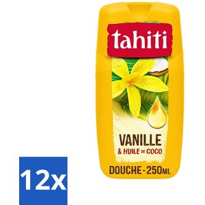 12 x Tahiti - Douchegel - Vanille & Kokosolie - Hydraterend - 250 ml - Douchegel - Vanille - Kokosolie - Hydraterend - Zachte Huid