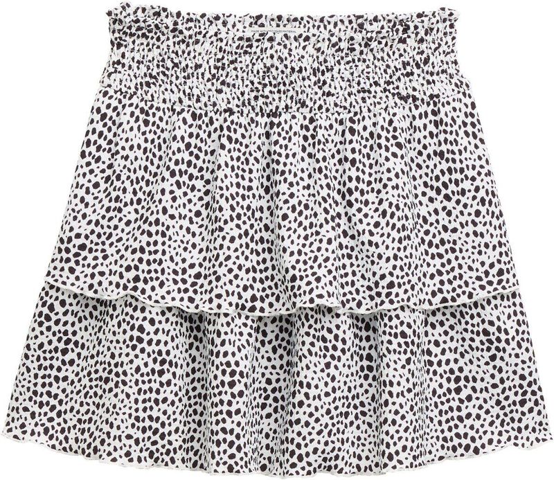 TOM TAILOR - Rok - Zwart/Wit - Volantrok - Kort/Mini