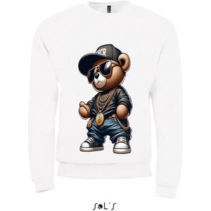 Sweatshirt 2-196 Gangster Teddy (kopie) - Wit, S