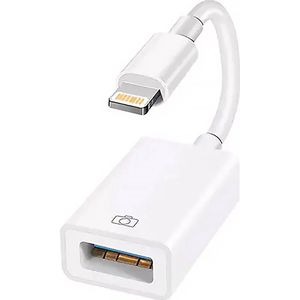 Lightning naar USB 3.0 Camera adapter Wit - Geschikt voor iPhone en iPad - Plug & Play - IOS USB adapter