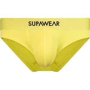 SUPAWEAR Neon Brief Cyber Lime - MAAT S - Heren Ondergoed - Slip voor Man - Mannen Brief