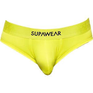 SUPAWEAR Neon Brief Cyber Lime - MAAT L - Heren Ondergoed - Slip voor Man - Mannen Slip