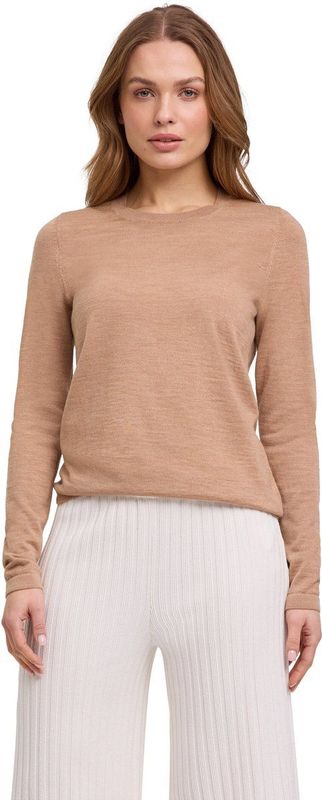 FALKE - Basic New Merino Crew Neck - Wol Trui - Bruin