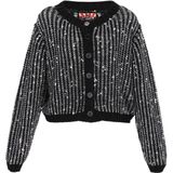 myMo - ROCKS - Gebreid Vest - Zwart/Wit