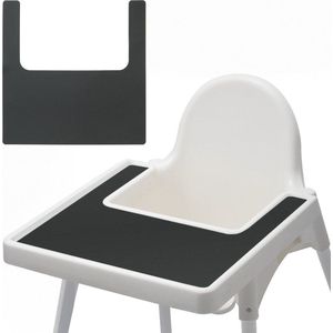 Dutsi - Siliconen Placemat voor IKEA Kinderstoel - Antraciet - BPA-Vrij - Hygiënisch en Duurzaam - Antilop