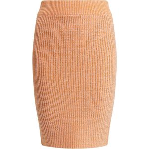 MYMO - Biany - Rok - Oranje gemêleerd - Knielengte - Slanke pasvorm