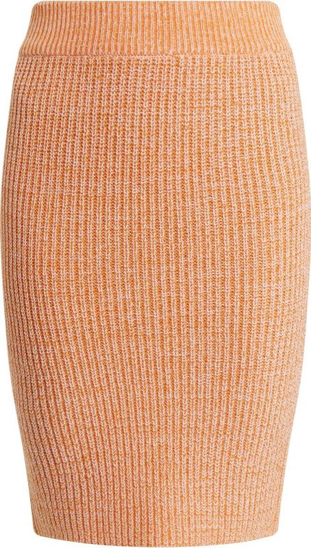 MYMO - Biany - Rok - Oranje gemêleerd - Knielengte - Slanke pasvorm