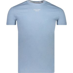 Calvin Klein T-shirt Blauw Getailleerd - Maat M - Mannen - Lente/Zomer Collectie - Katoen