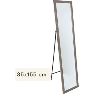 Staande Spiegel 35 x 155 cm Élise Donker Hout