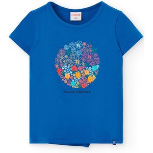 Boboli Stretch Knit T-shirt Met Korte Mouwen Blauw 14 Years Meisjes