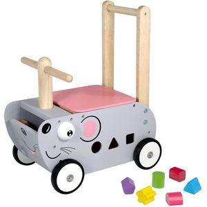 I'm Toy Loop- En Duwwagen Muis Junior 45 Cm Grijs