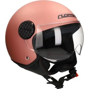 LS2 Sphere II Pilot OF558 Rosé Gold maat L Scooterhelm - Motorhelm met Jethelm Design
