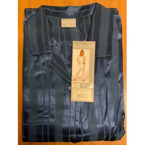 Normann - Dames Pyjama - Donker Blauw - 83% Polyester, 17% Katoen - Doorknoop Model
