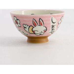 Tokyo Design Studio – Kawaii – Rijstkom – Konijn – Roze – 11.5×6cm 300ml