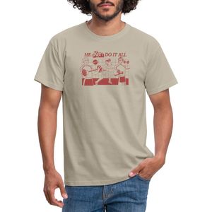 Spreadshirt Barbie Design Spreuk He Ken Do It All Mannen T-shirt