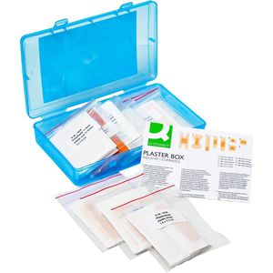 Q-CONNECT - Pleisters - Assortiment van 100 Stuks - In Hersluitbare Plastic Box
