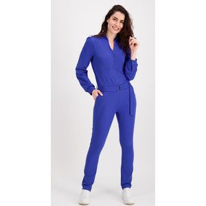 Blauwe Jumpsuit van Je m'appelle - Dames - Travelstof - Maat 34 - 1 maat beschikbaar