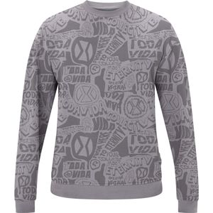 TODAVIDA - sweater - ronde hals - print grijs - XL