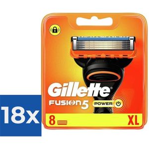 Gillette Fusion Power - 8 stuks - Scheermesjes - Voordeelverpakking 18 stuks
