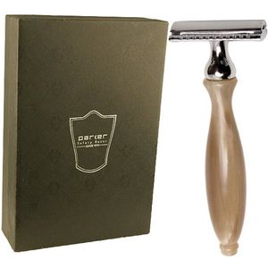 Parker Ox Horn Scheermes: Luxe Scheerervaring met Buffelhoorn Handvat