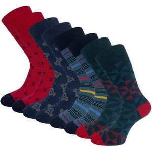 8 paar SQOTTON® - Naadloze sokken - Glens - Maat 36-40