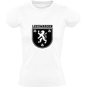 Leeuwarden Wapen | Dames T-shirt | Wit | Stad | Friesland | Nederland | Cadeau