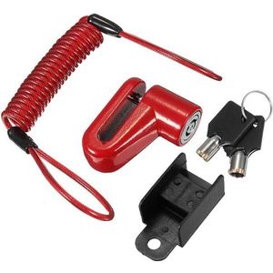 Schijfremslot Motor / Scooter / Elektrische Step / Fiets, remschijfslot met reminder kabel en houder, slotpin 5.5mm, merk Profitect