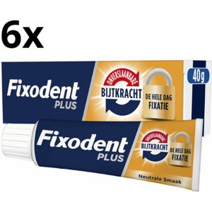 Fixodent Plus Dual Power - Kleefpasta - 6 x 40 gram - Voordeelverpakking