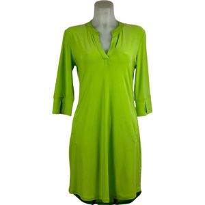 Angelle Milan – Travelkleding voor dames – Appelgroene Jurk – Ademend – Kreukherstellend – Duurzame jurk - In 5 maten - Maat M