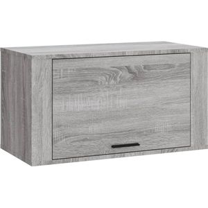 vidaXL-Wandschoenenkast-70x35x38-cm-massief-grenenhout-sonoma-grijs