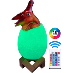 Dinosaurus Lamp - Dino Verlichting - Speelgoed Lamp - 16 Kleuren - Met Afstandsbediening en Standaard
