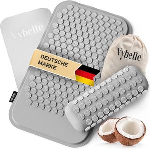 Acupressuurmat met Kussen voor Ontspanning en Welzijn - Natuurlijk Vulmateriaal en Stoelbevestiging