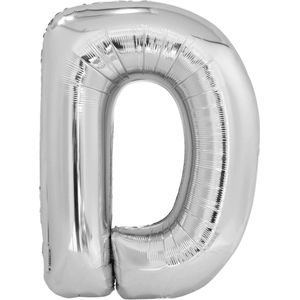 Amscan Letterballon D Folie 99 Cm Zilver