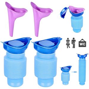 Draagbaar Urinoir - 4 stuks - Unisex - 750 ml - Krimpbaar urinoir - Reizen kamperen outdooractiviteiten auto - Krimpbare urinefles - Mobiel toilet - Noodgevallen - Reistoilet - Noodurinoir