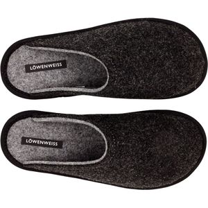 Loewenweiss Lowenweiss Hygge Bicolor Pantoffels - Handgemaakte Wolvilt Sloffen - Grijs / Roze GRIJS - Maat 37