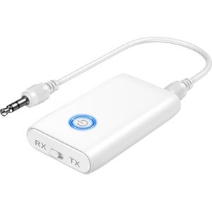 Bluetooth Receiver Aux - Ontvanger - Carkit - Wit