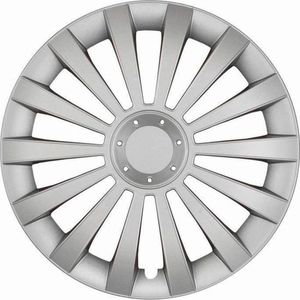 Tip-it Wieldoppen 14 Inch - Set van 4 - Zilvergrijs - Kliksysteem - Universeel voor Auto, Camper en Trailer