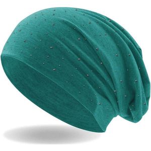 Dames Muts met Klinknagels | Elastische Slouch Long Beanie | Licht en Zacht